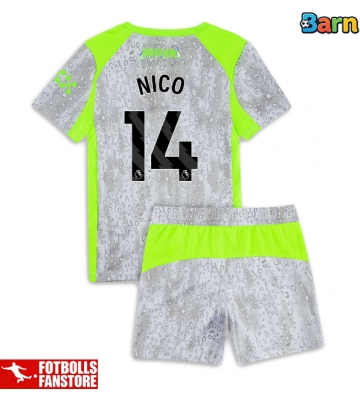 Manchester City Nico Gonzalez #14 Tredje Tröja Barn 2025-26 Kortärmad (+ Korta byxor)
